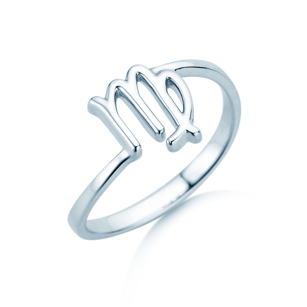 Ring Sternzeichen Jungfrau in Platin 950/-