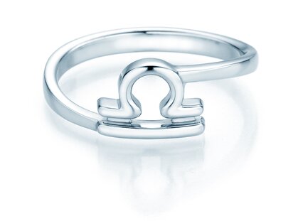 Ring Sternzeichen Waage in Platin 950/-