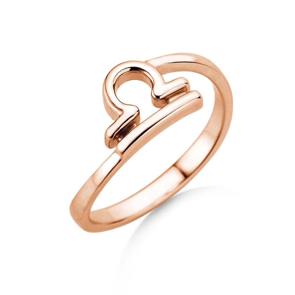Ring Sternzeichen Waage in 18K Roségold