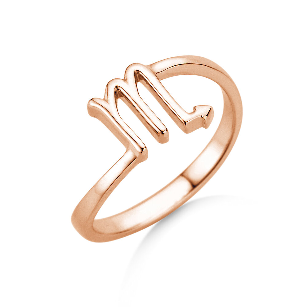 Ring Sternzeichen Skorpion in 14K Roségold