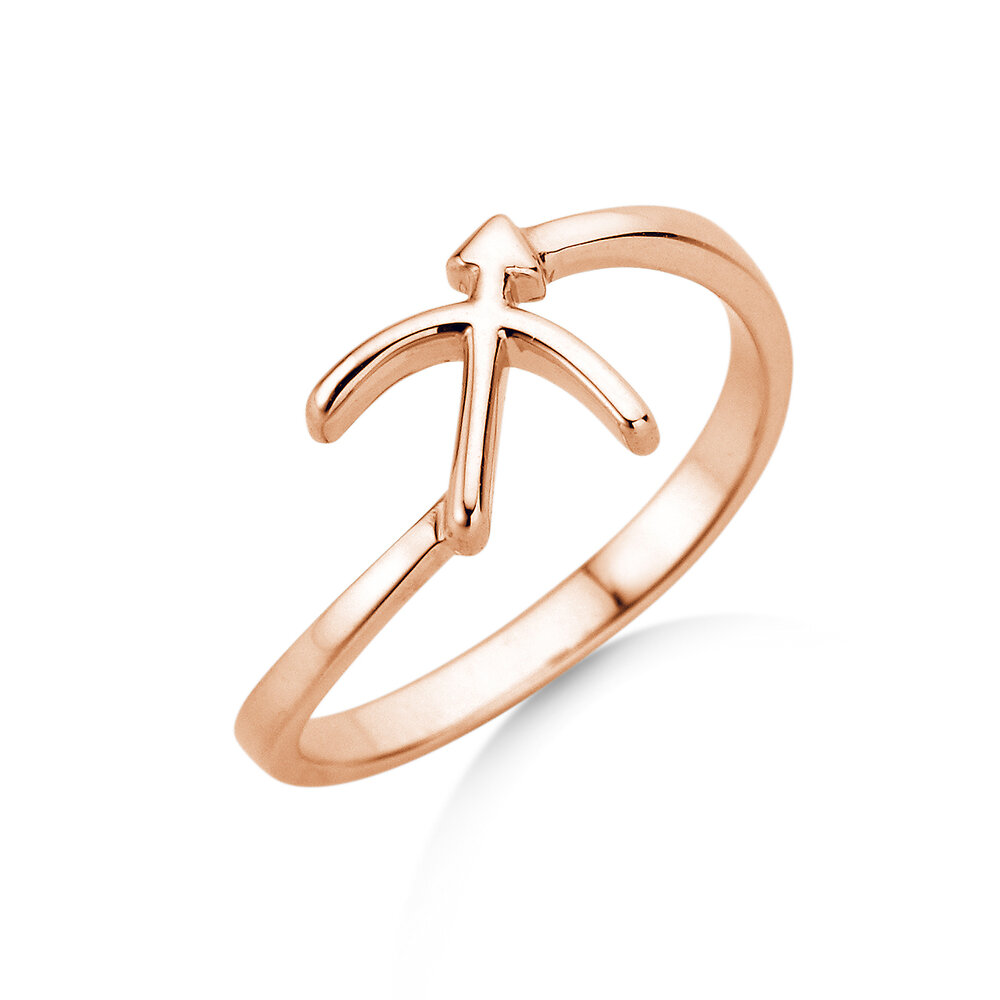 Ring Sternzeichen Schütze in 14K Roségold