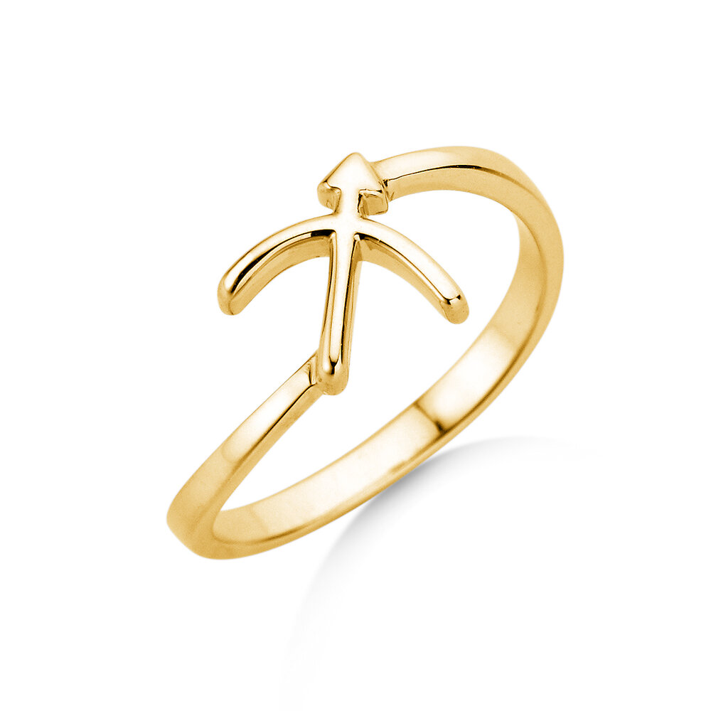 Ring Sternzeichen Schütze in 14K Gelbgold