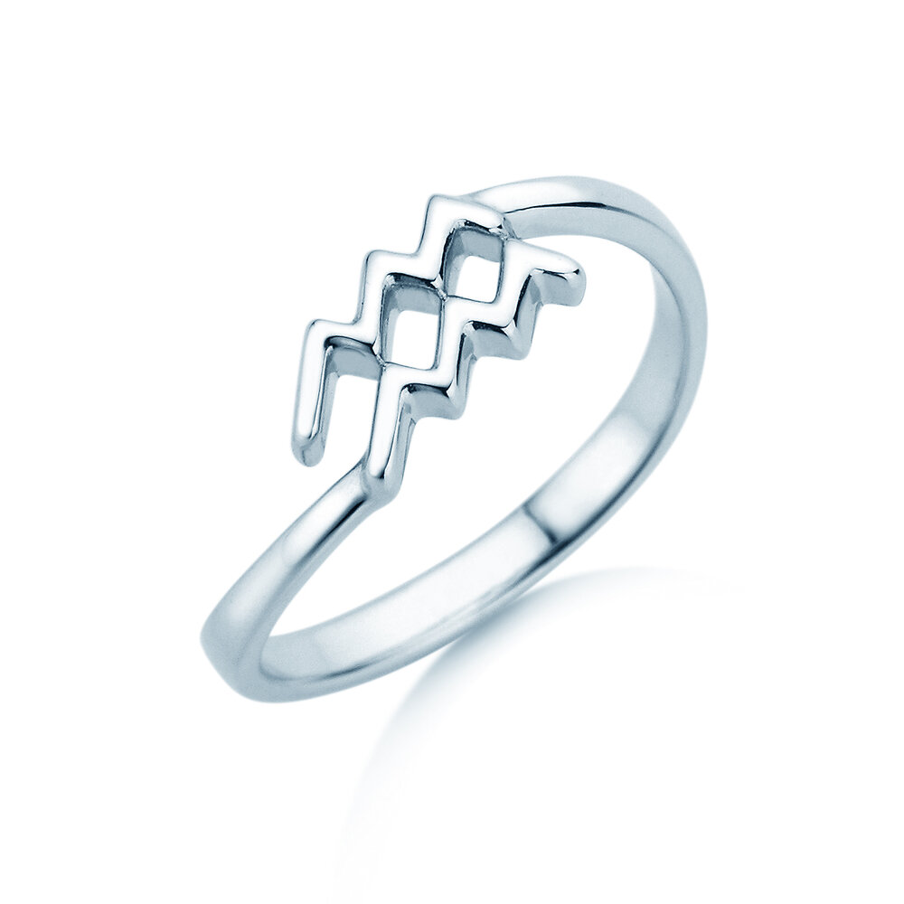 Ring Sternzeichen Wassermann in Silber 925/-