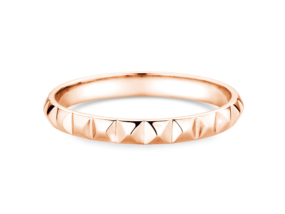 Verlobungsring Trinity in 14K Roségold poliert